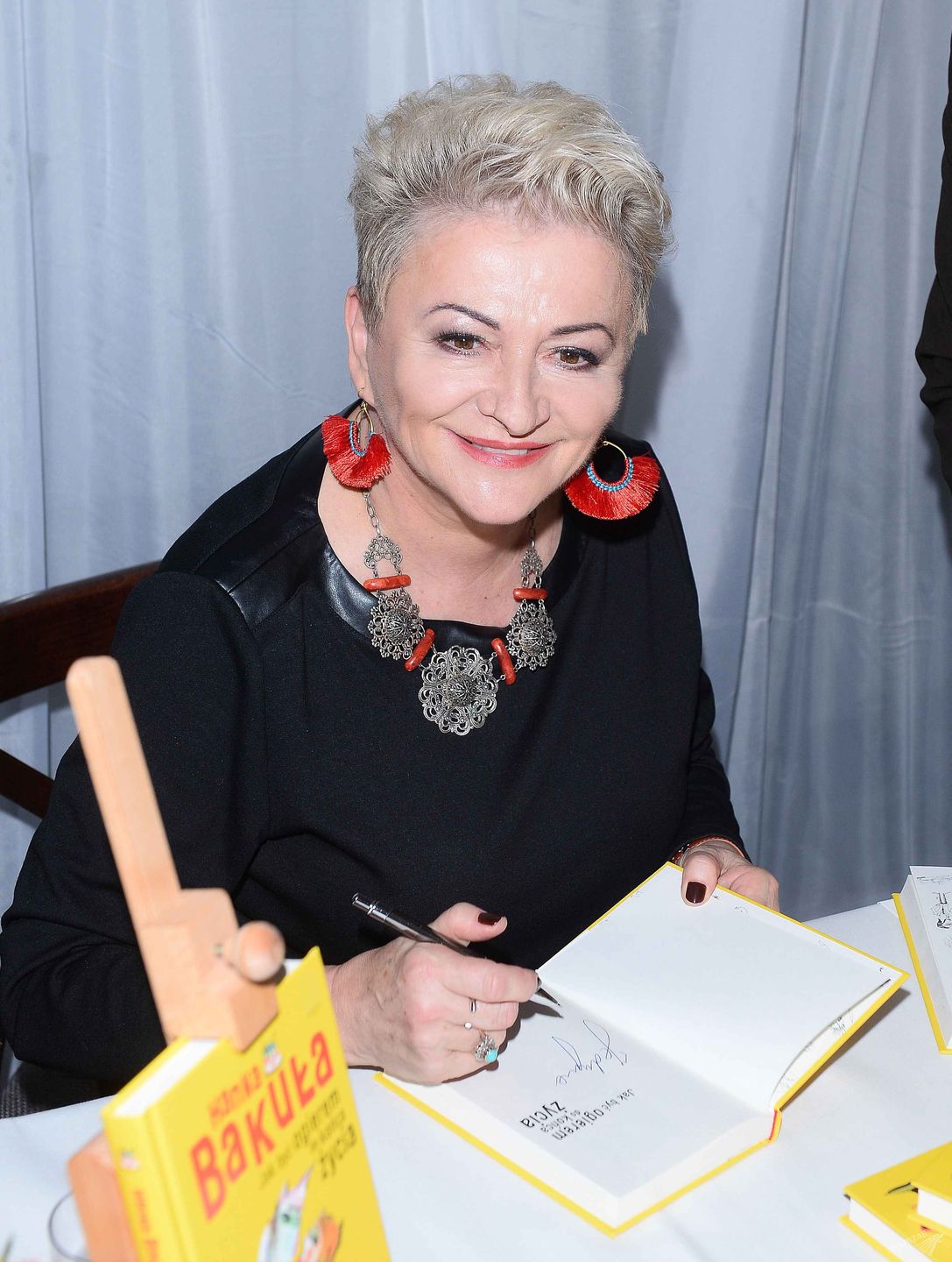 Hanna Bakuła na premierze książki