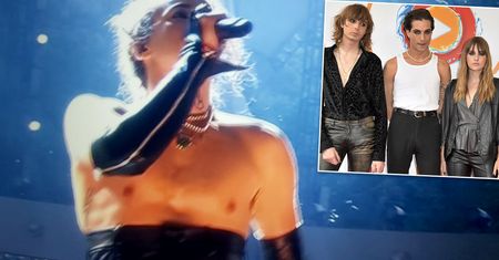 Nagrali z ukrycia reakcję Maneskin w trakcie występu Szpaka. Tylko popatrzcie na wyraz twarzy Damiano Davida