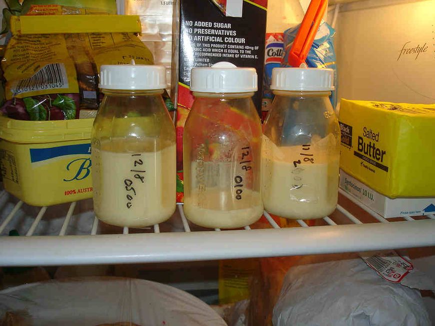 Przechowywanie mleka matki w lodówce 