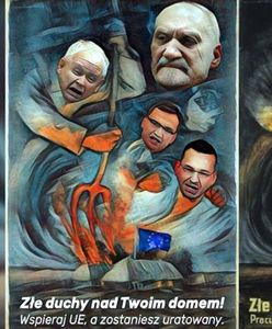 Skandaliczna grafika na Twitterze posła PO. Wzorowana na nazistowskim plakacie