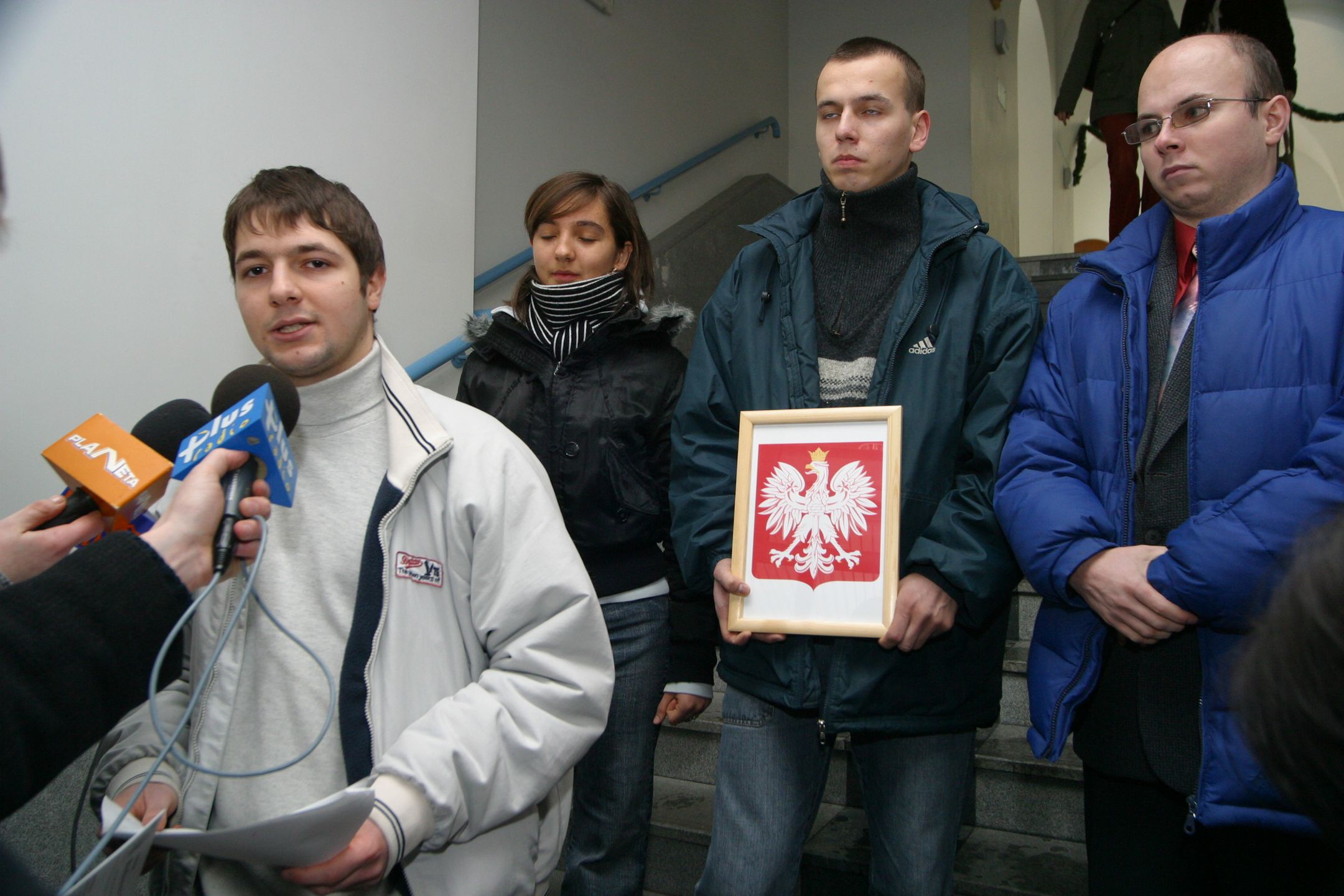 Happening Młodych Konserwatystów - Opole 2006. Na pierwszym planie Patryk Jaki (Foto: Rafał Mielnik)