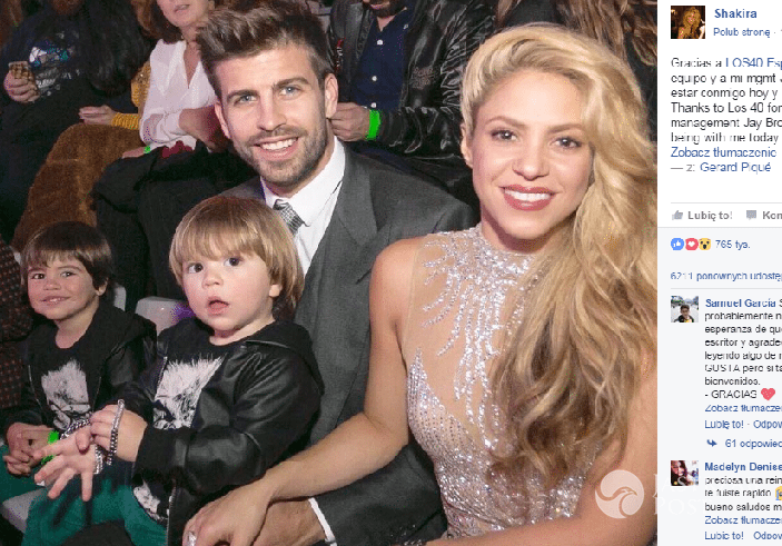Shakira z rodziną
