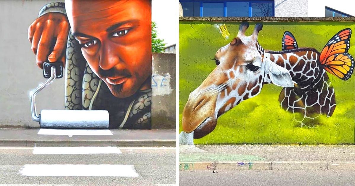 25 Three-Dimensional Murals That Effectively Deceive the Eye. People and Animals in Surreal City Spaces