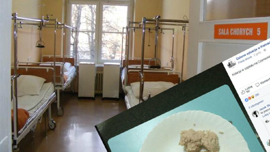 Zdjęcie posiłku w jednym ze szpitali w powiecie kieleckim wywołało istną burzę wśród internautów.