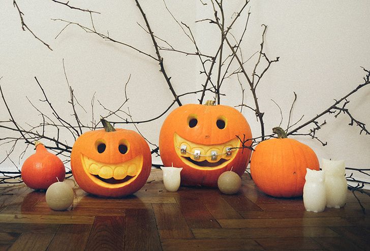 Halloween Jack-o-Lantern With Braces