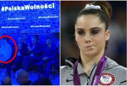 Cała Platforma klaszcze. Wtedy kamera kieruje się na Gronkiewicz-Waltz