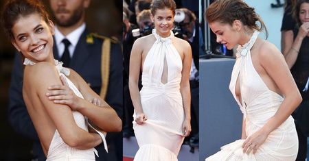 Barbara Palvin nie radziła sobie z dekoltem?