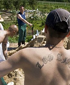 Skazańcy walczą z powodzią