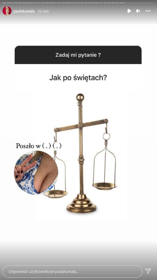 Paula Tumala o biuście