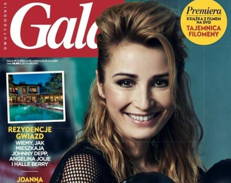 Joanna Brodzik na okładce "Gali" w bluzce Lidii Kality