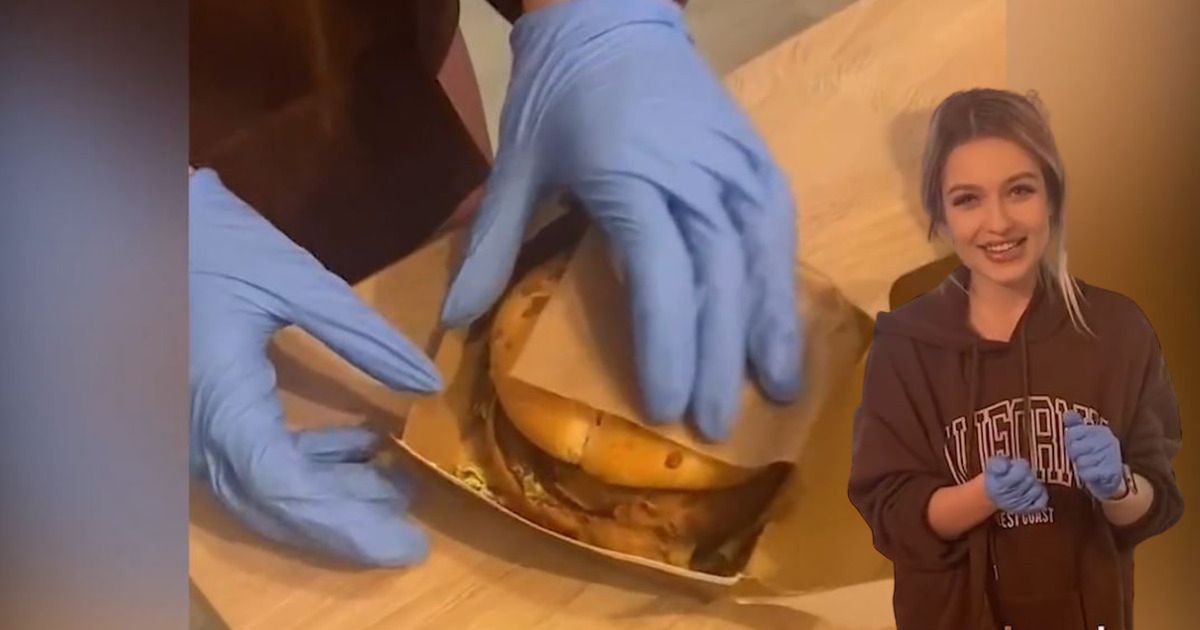 Burger Drwala - Pyszności; Foto screen z https://www.tiktok.com/@aniawojdas