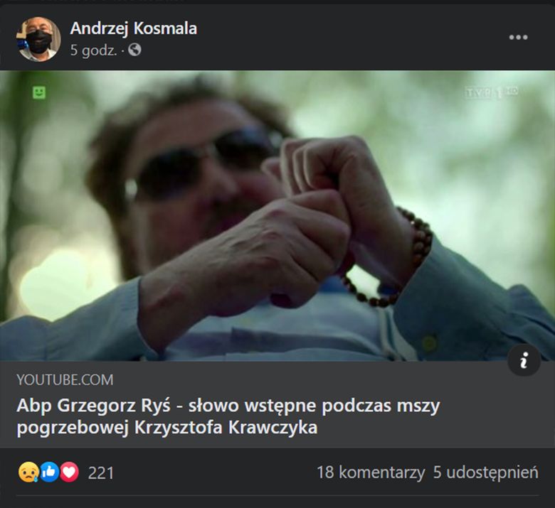 Andrzej Kosmala wspomina Krzysztofa Krawczyka
