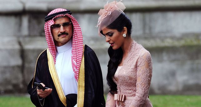 Alwaleed bin Talal z żoną 