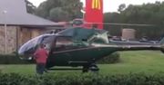 Poleciał do McDonald's helikopterem