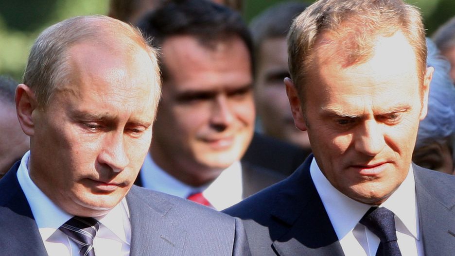 Od lewej: Władimir Putin, Donald Tusk (zdj. arch.) 