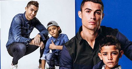 Cristiano Ronaldo ze swoim słodkim synkiem reklamują sportowe ciuchy! Chłopaki wyglądają rewelacyjnie!
