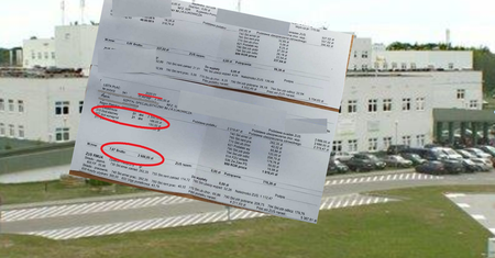 Pracownik szpitala pokazuje pasek z "płacą minimalną". Do gry wkroczyła inspekcja pracy