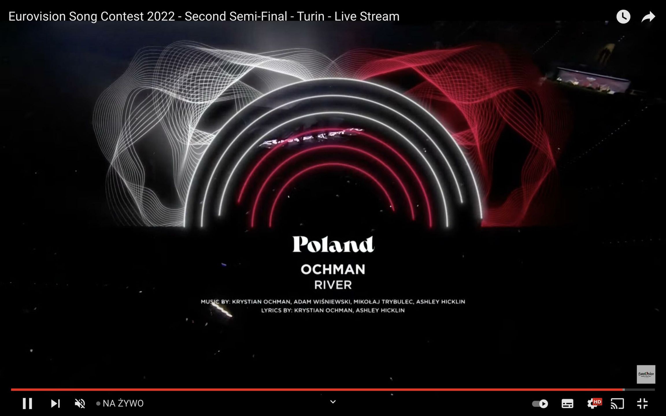 Występ Krystiana Ochmana na Eurowizji 2022