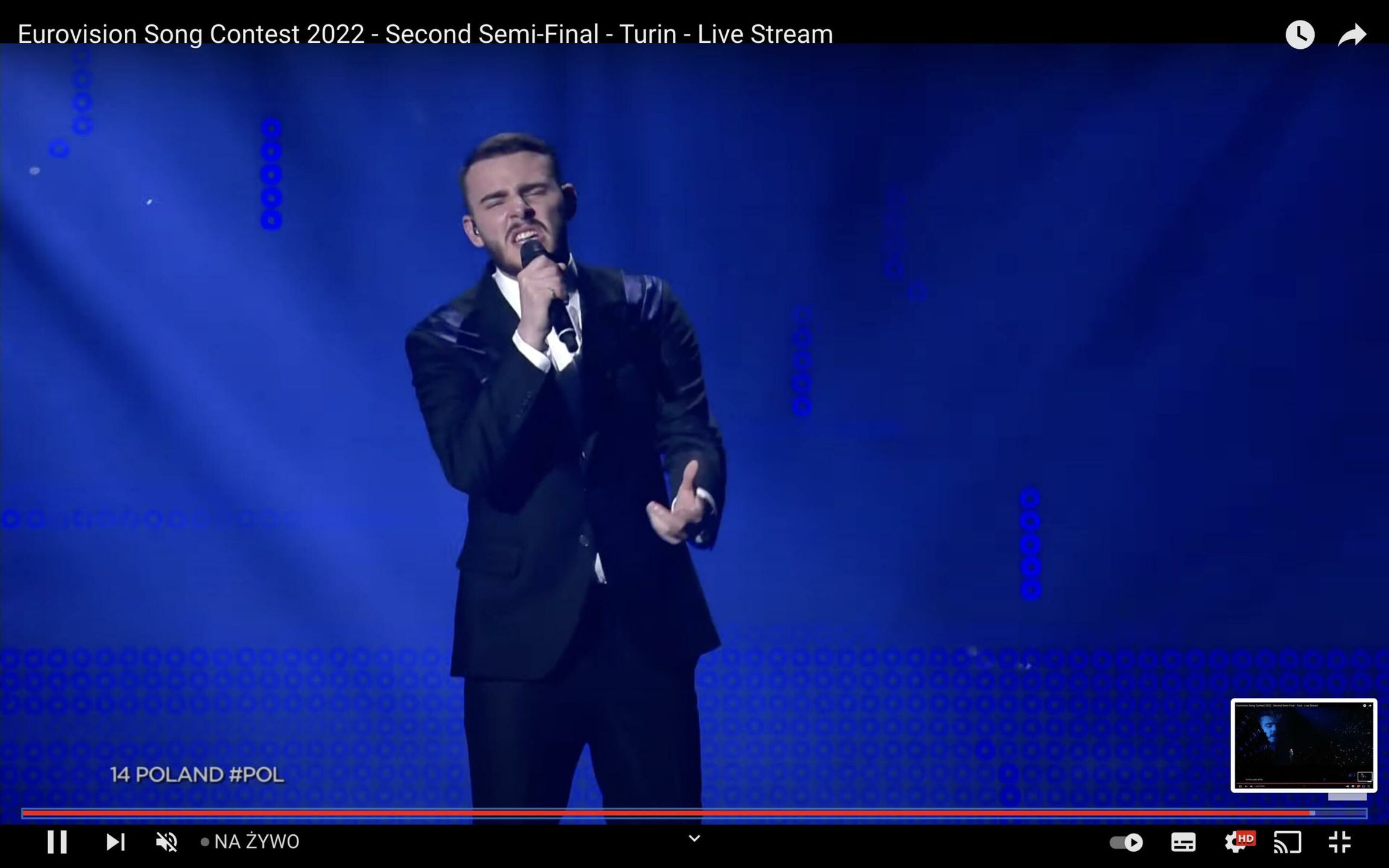 Występ Krystiana Ochmana na Eurowizji 2022