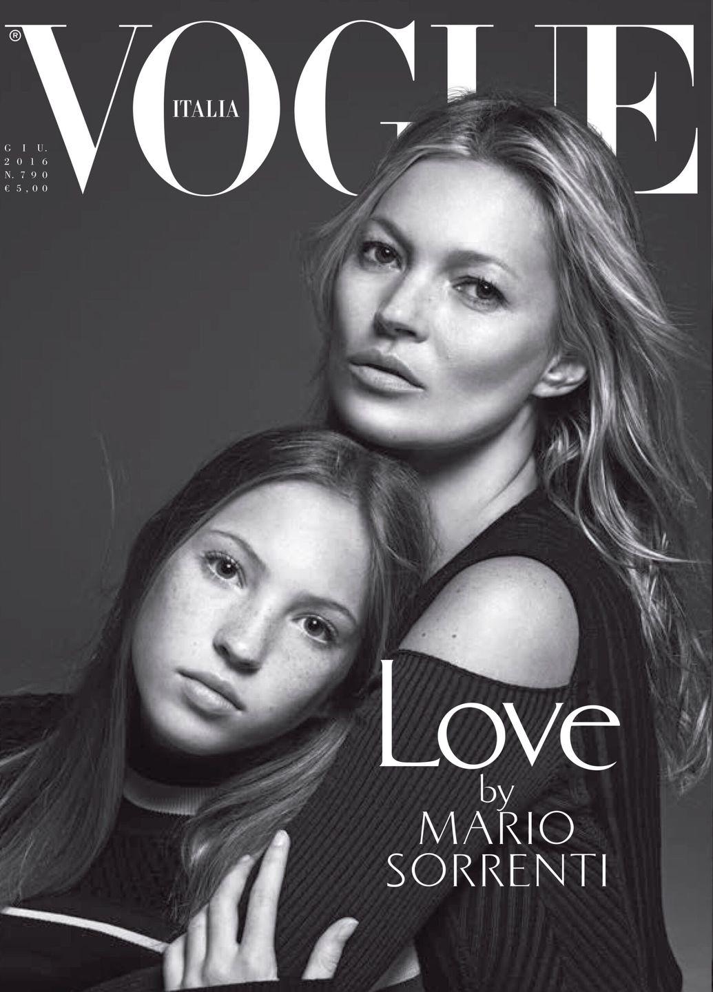 Kate Moss z córką Lilą na okładce Vogue'a