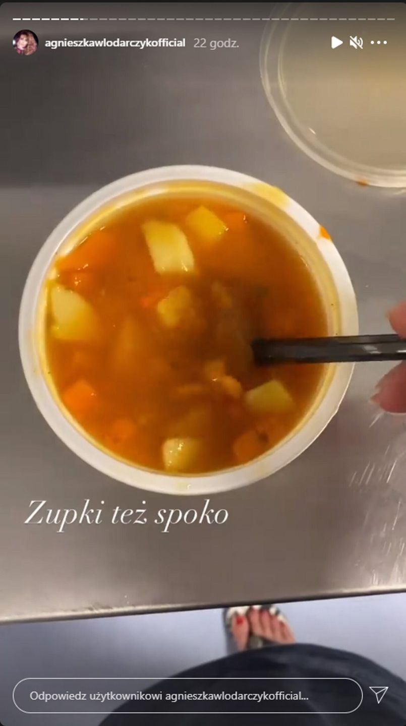 Agnieszka Włodarczyk pokazała szpitalne posiłki