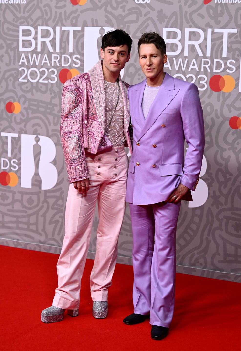 Tom Daley i Dustin Lance Black - BRIT Awards 2023