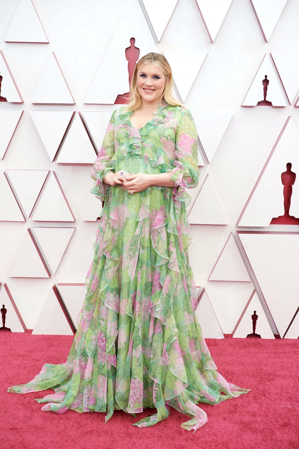 Oscar® nominee Emerald Fennell arrives on the red carpet of The 93rd Oscars® at Union Station in Los Angeles, CA on Sunday, April 25, 2021., Credit:SRD / Avalon