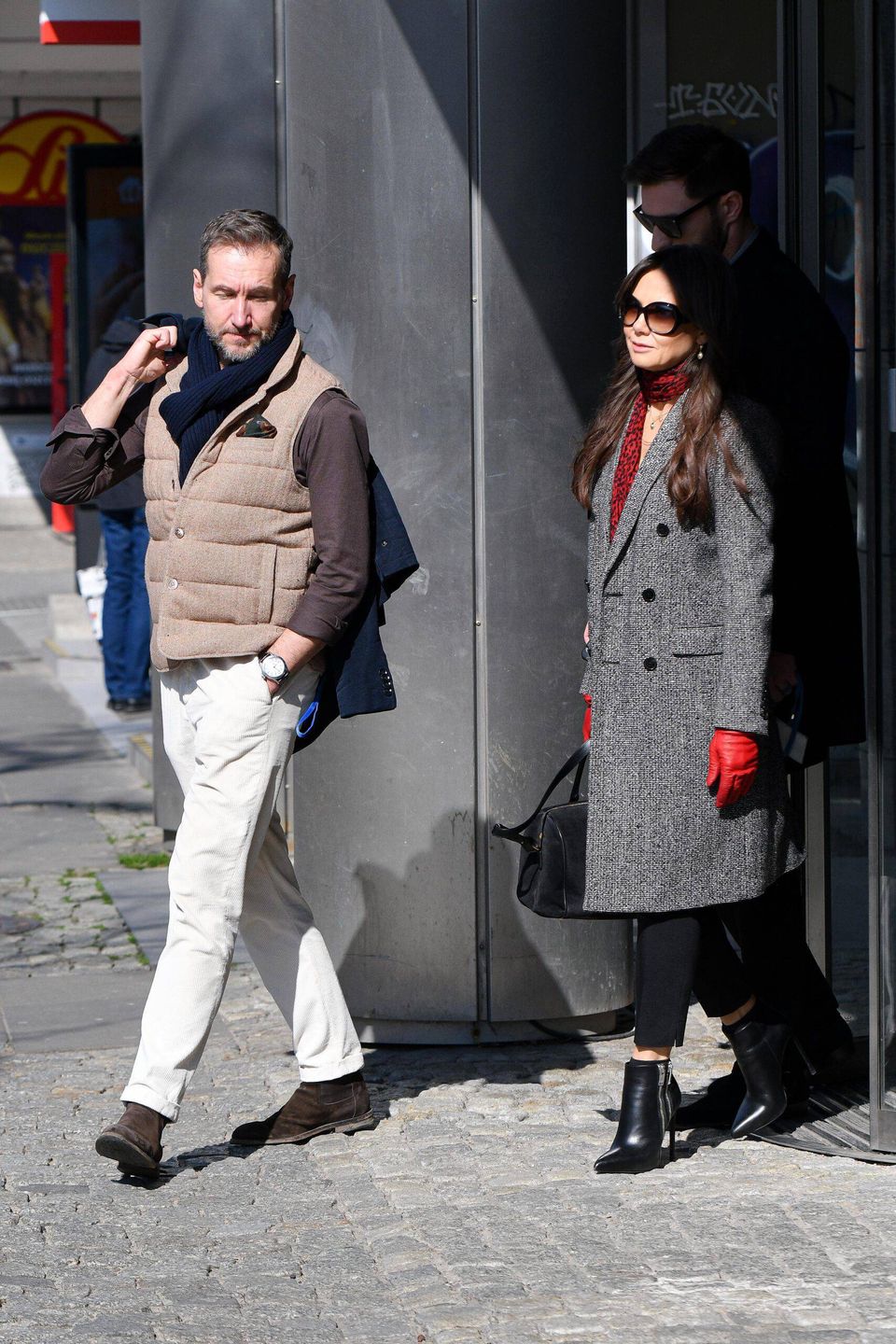 Kinga Rusin i Piotr Kraśko przed studiem Dzień Dobry TVN