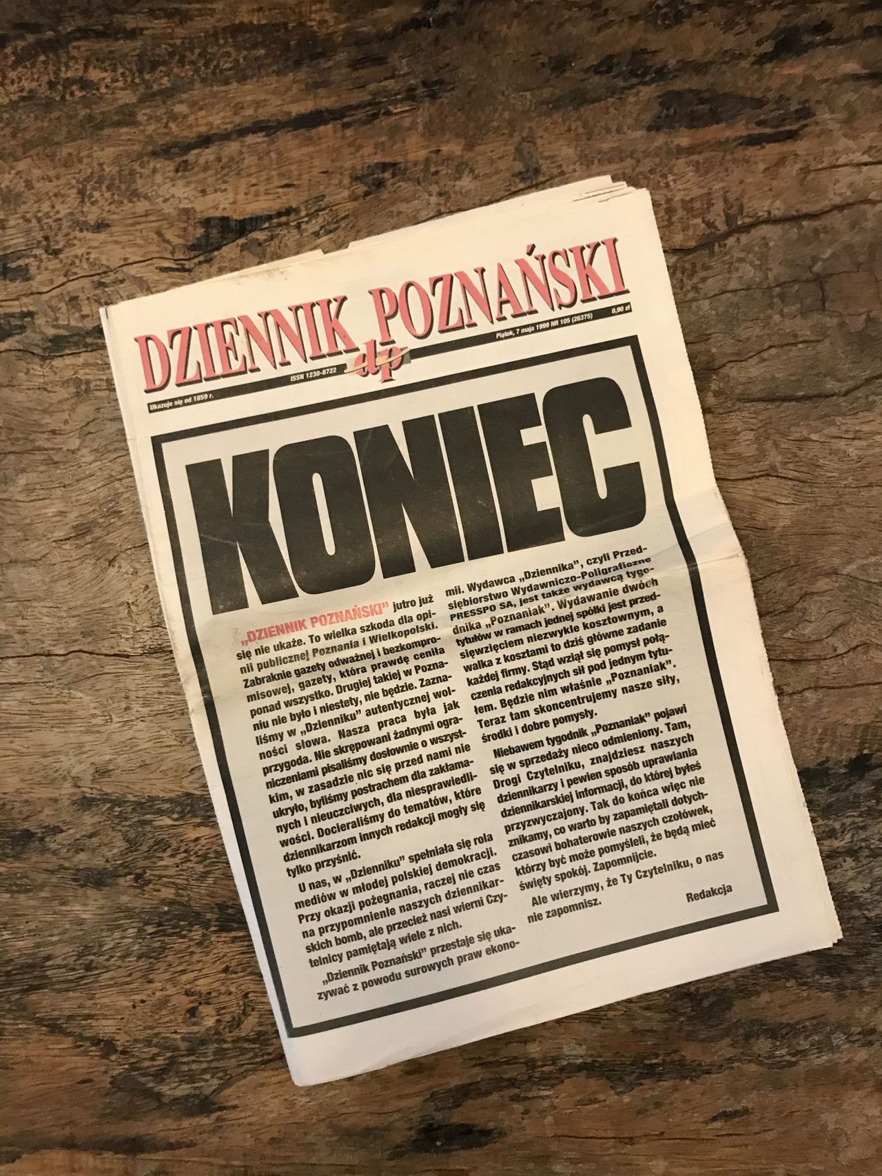 Dokładnie 20 lat temu wydano ostatni numer “Dziennika Poznańskiego”