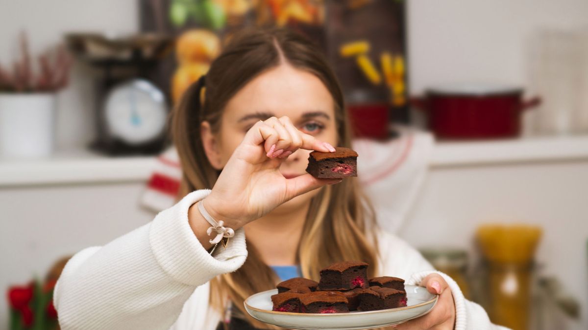 Brownie z malinami- Pyszności