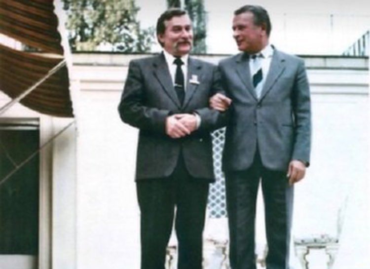Lech Wałęsa i Czesław Kiszczak