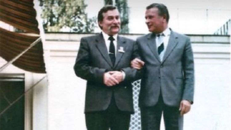 Lech Wałęsa i Czesław Kiszczak