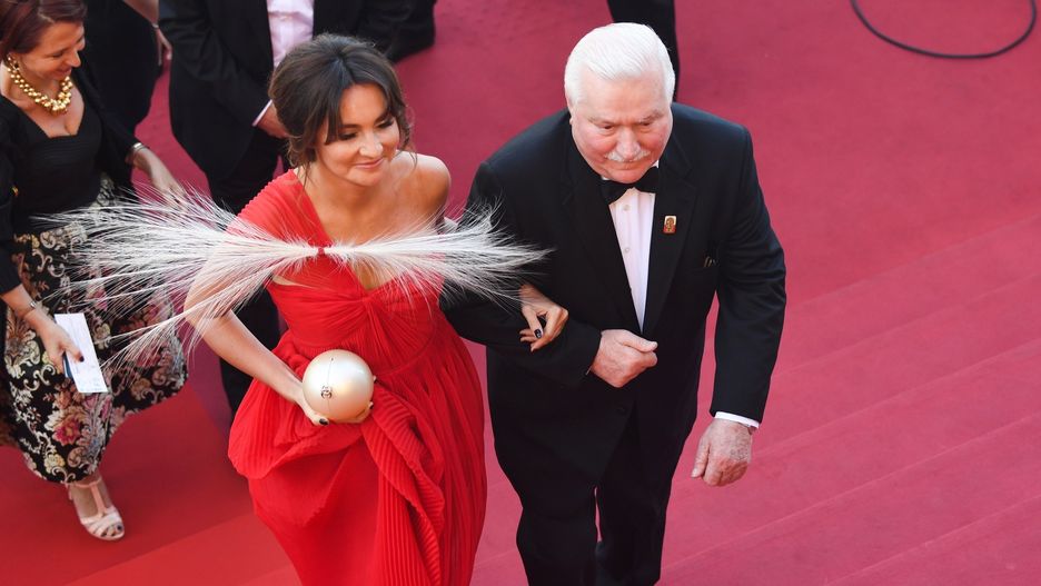 Dominika Kulczyk i Lech Wałęsa w Cannes