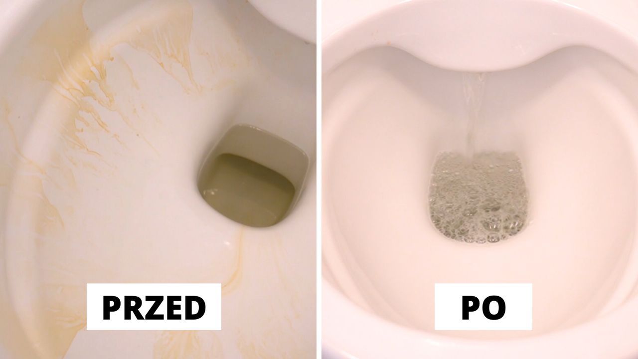 Mycie toalety coca-colą. Efekty przed i po