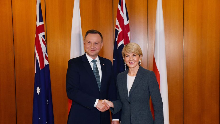Podczas rozmów bilateralnych premiera Australii zastąpiła szefowa MSZ Julie Bishop