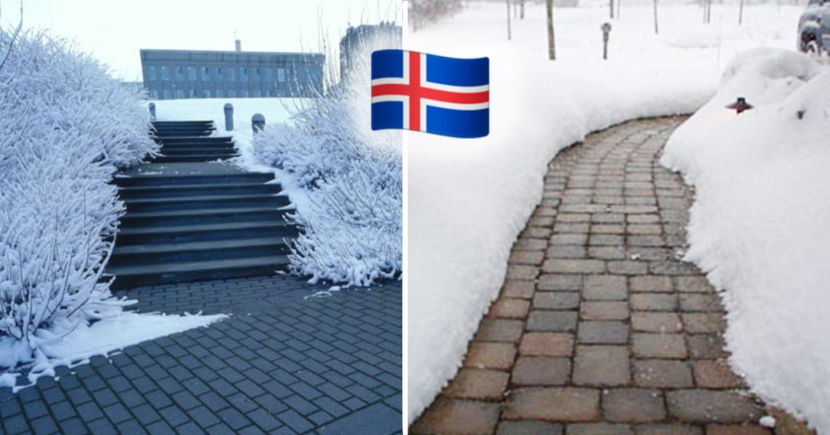 In Iceland People Don't Need to Clear of the Snow From Sidewalks. They Have a Better Way