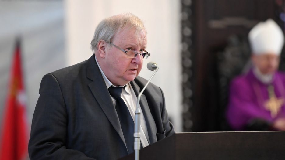 Aleksander Hall na pogrzebie Pawła Adamowicza