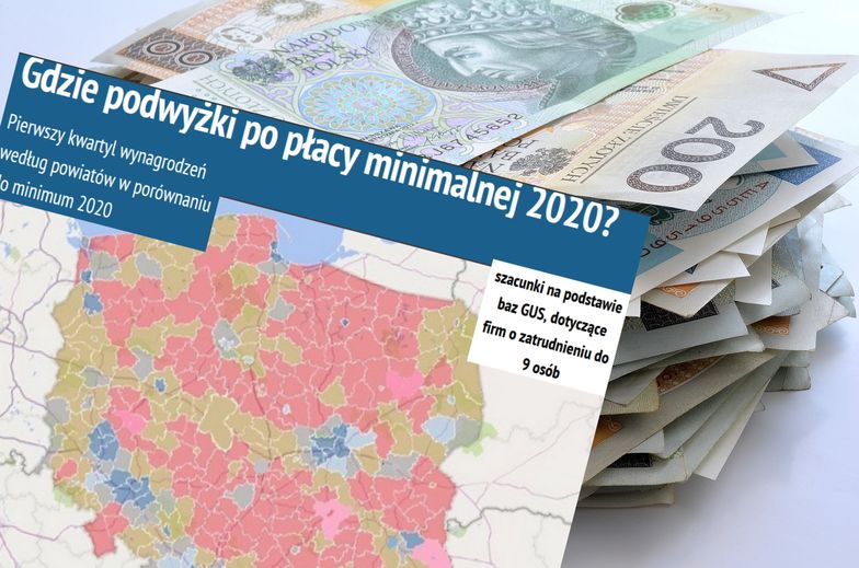 Jedna czwarta mieszkańców na większości terytorium Polski zarabia mniej niż 2600 zł brutto