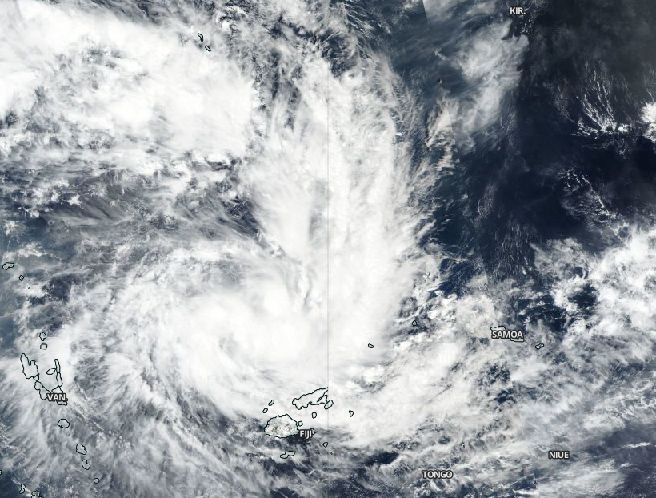 Cyklon tropikalny Sarai z perspektywy satelity NASA