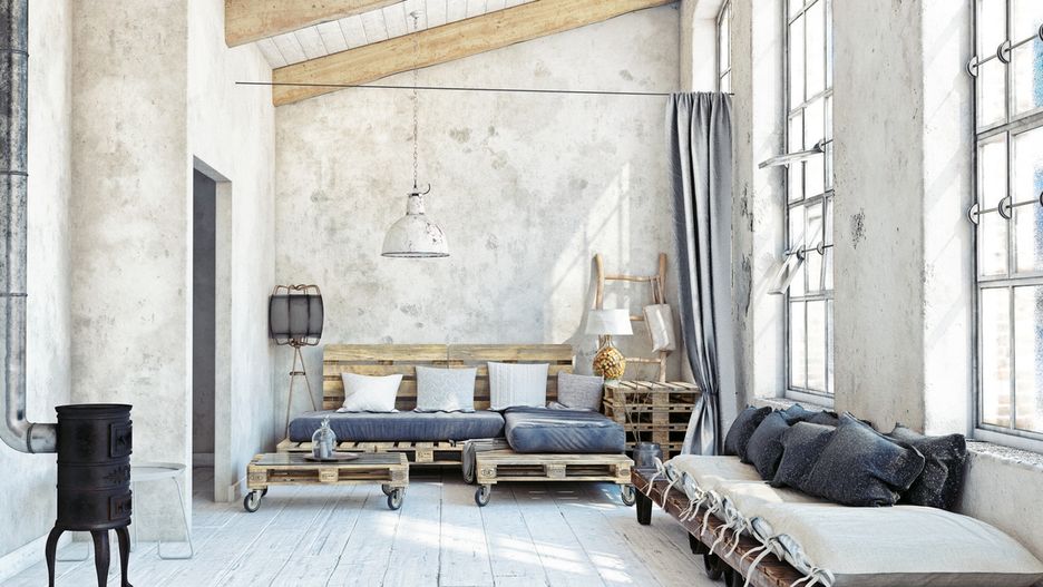 Salon w stylu rustykalnym jest wnętrzem, w którym króluje natura