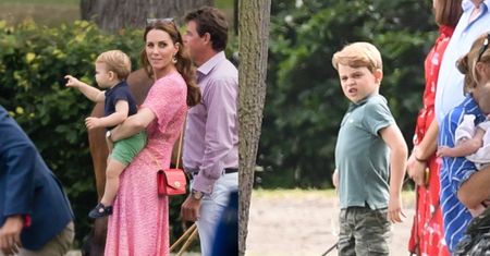 Księżna Kate z dziećmi na meczu polo. Mały książę dokazywał z kijem