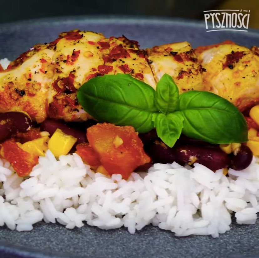 Kurczak ostra salsa - Pyszności