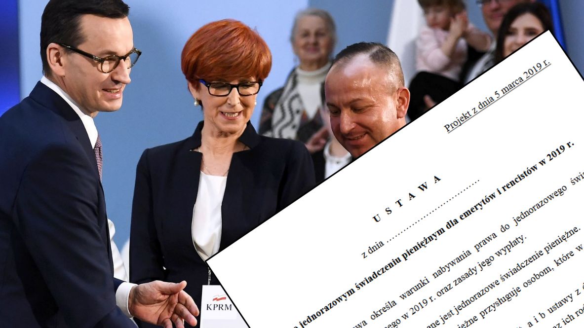 Premier Mateusz Morawiecki i minister Elżbieta Rafalska podczas prezentacji mapy drogowej dla nowych programów.