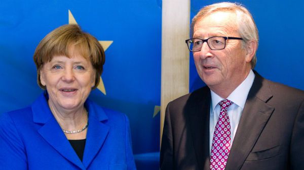 Jean-Claude Juncker z Angelą Merkel