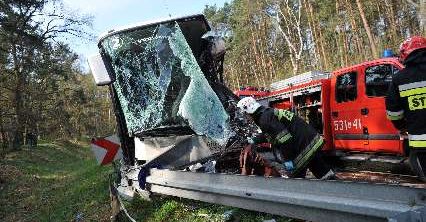Wypadek autokaru w Zachodniopomorskiem