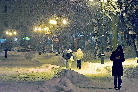 Zima atakuje - obfite opady śniegu