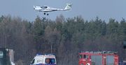 Awaryjne lądowanie awionetki na lotnisku Modlin