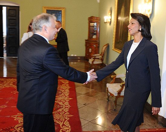 Condoleezza Rice na śniadaniu z Lechem Kaczyńskim