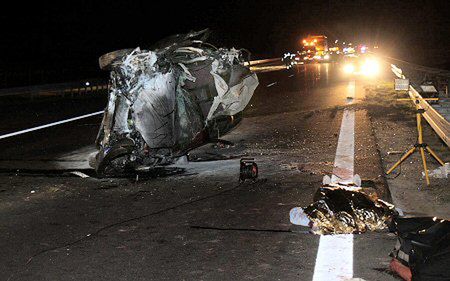 2 osoby zginęły w wypadku radiowozu na autostradzie A2