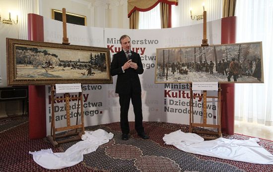 Skradzione obrazy, po 67 latach, wróciły do Polski